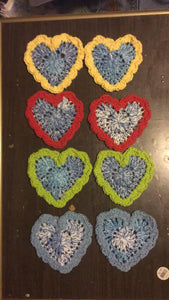 Set of 8 Heart Shaped coasters