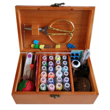 Load image into Gallery viewer, Wooden Sewing Basket with Sewing Kit Accessories, Sewing Box
